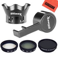 3 Piece Filter Kit (UV, CPL, ND2-400) for DJI Phantom 3 4K, DJI Phantom 3 Standard, DJI Phantom 3 Advanced, DJI Phantom 3 Pro Quad-copters + Lens Cap/Gimbal Stabilizer + Rose Petal Lens Hood