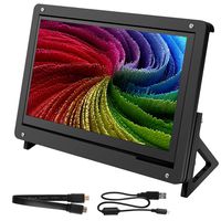 for Raspberry Pi Screen, Kuman 7 Inch Capacitive Touch LCD Display HDMI Input 1024x600 with Case Stand