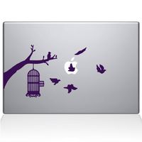 The Decal Guru Birdcage Tree Apple Ad Decal Vinyl Sticker, 13" MacBook Air, Lavender (2309-MAC-13A-LAV)