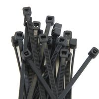 100-Pack Heavy Duty 4 Inches (18lbs) Zip Cable Tie Down Strap Wire Uv Black Nylon Wrap