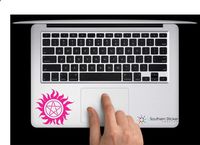 Supernatural Anti-possession Symbol Symbol Vinyl Car Sticker Symbol Silhouette Keypad Track Pad Decal Laptop Skin Ipad Macbook Window Truck Motorcycle (Pink)
