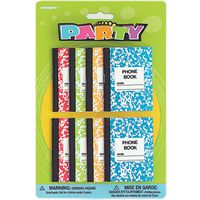 Mini Phone Book Party Favors, Assorted 8ct