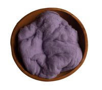 Newborn Fluff, Merino Wool Batting, Cloud, Basket Stuffer, Newborn Photo Prop (7 Ounce, Hyacinth Purple)