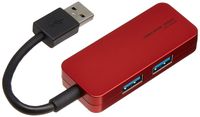 Elecom USB3.0 hub (3-port bus-powered Red) U3H-K304BRD