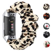 fastgo Compatible with Fitbit Charge 3/Charge 3 SE Bands, Women Girls Scrunchie Replacement Elastic Stretch Bands Wristband Sport Strap Bracelet Cuff Compatible with Fitbit HR