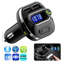 LFJNET Best Choice Bluetooth Wireless Car AUX Stereo Audio Receiver FM Radio Adapter USB Charger