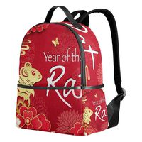 Happy Chinese New Year Of Rat 2020 Unisex Canvas School College Student Backpack Laptop Bags Rucksack Casual Daypack