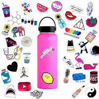 45 Pcs Cute Water Bottle Stickers Waterproof for Teens Girls,Trendy Stickers Decals for Hydro Flask,Laptop,Computer,Mackbook,Notebook