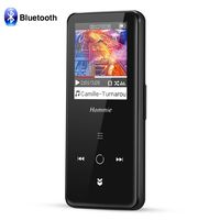 Hommie Bluetooth 4.0 MP3 Player with Touch Button, J3 8GB Music Player with Bluetooth FM/Voice Rocorder Lossless Sound Metal Music Player, 1.8 Inch TFT Color Screen, (Support up to 128GB),Black