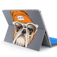 igsticker Ultra Thin Premium Protective Back Stickers Skins Universal Tablet Decal Cover for Microsoft Surface Pro 4/ Pro 2017/ Pro 6(2018) 011757 Dog　hat　Sunglasses