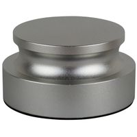 Record Weight Stabilizer - Aluminum Turntable Clamp (Silver) by DJGEARIX - Premium Audiophile Grade Vinyl Vibration Reducer for Audio Performance with Soft Base Pad