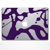 The Decal Guru 0165-MAC-12M-LAV Paint Splatter Blood Vinyl Sticker, 12" Macbook, Purple