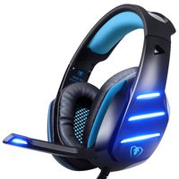 BlueFire Upgraded 3.5mm Gaming Headset Headphone LED Light, Volume Control and Noise-Canceling Mic for PS4 / New Xbox one/Xbox One s/Xbox One X/Nintendo Switch/PC/Computer/Phones (Blue)