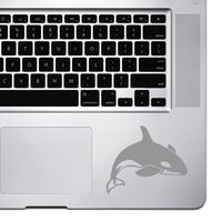 StickAny Palm Series Killer Whale Sticker for MacBook Pro, Chromebook, and Laptops (Silver)