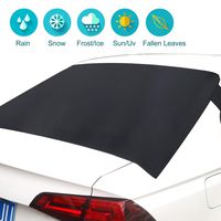 Amayrose Car Rear Windshield Snow Ice Cover Protector with Flaps, Rear Windscreen Snow Cover, Sun Shade Protector, with 4 Magnets, Frost Protection and Anti-Icing for Most Cars, Trucks, SUV and Vans