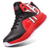 Kids Basketball Culture Shoes Air-cushion Comfortable Boys Shoes Breathable High Top Casual Fashion Sneakers for Boys Non-slip Little Kids Girls Basketball Shoes Running Kids Tennis Shoes Size 1 Red