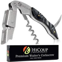 Professional Waiter's Corkscrew by HiCoup - Ying Yang Resin Handle All-in-one Corkscrew, Bottle Opener and Foil Cutter, The Favored Choice of Sommeliers, Waiters and Bartenders Around The World