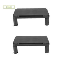 Mind Reader 2SMPLMON-BLK Small Monitor Stand, Durable Plastic Monitor Riser, for Computer Monitor, Laptop, PC, MacBook - 2 Pack, Black