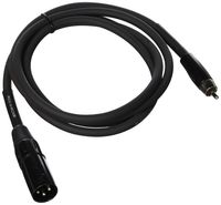 Roland 5ft Interconnect Cable, XLR(Male)-RCA, Black series (RCC-5-RCXM)