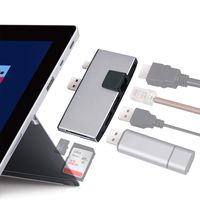 Neoteck Surface Pro 5/6 USB 3.0 Hub Adapter, 6 in 1 USB Hub Docking Station with 1000M Ethernet LAN + 2 Port USB 3.0 + Mini DP to HDMI + SD/TF(Micro SD) Memory Card Adapter