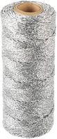 LaRibbons 100M/110 Yards Bakers Twine - Garden Twine for Gift Wrapping - Silver