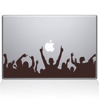 The Decal Guru Rock On Crowd MacBook Decal Vinyl Sticker - 13" MacBook Pro (2016 & Newer) - Brown (1162-MAC-13X-BRO)