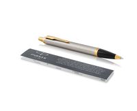Parker IM Ballpoint Pen, Brushed Metal with Medium Point Black Ink Refill (1975559)