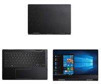 decalrus - Protective Decal for Dell Inspiron i7386 / 7386 (13.3" Screen) Laptop Black Carbon Fiber Skin Skins Decal wrap CFdellInspiron13_I7386Black