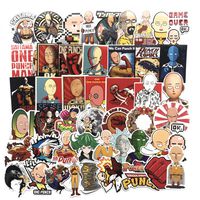 50Pcs One Punch Man Laptop Stickers Pack Waterproof Stickers Anime Stickers for Snowboard Laptop Luggage Car Motorcycle Bicycle Fridge DIY Styling Vinyl Sticker
