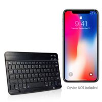 Apple iPhone Xs Max Keyboard, BoxWave [SlimKeys Bluetooth Keyboard] Portable Keyboard with Integrated Commands for Apple iPhone Xs Max - Jet Black