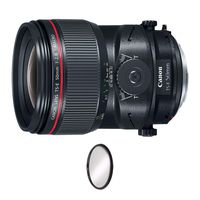 Canon TS-E 50mm f/2.8L Macro Tilt-Shift Lens + UV Protective Filter Combo (International Model)