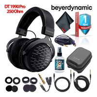 Beyerdynamic DT 1990 Pro Open Studio Reference Headphones 250 Ohm with Hard Case, Splitter, Cleaning Kit, and 1-Year Extended Warranty