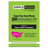 ($25 eGift Card Promotion) Simple Mobile Keep Your Own Phone 3-in-1 Prepaid SIM Kit