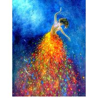 DIY 5D Diamond Painting Kits For Kids & Adults, Betionol Painting Cross Stitch Full Drill Crystal Rhinestone Painting By Number Kits, Girl Dancing with Stars, 12 x 16 inch