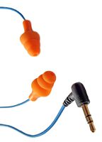 New Workinbuds Orange/Blue Earplug Earphones: Noise Reduction Headphones for Work