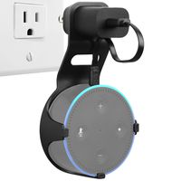 GMYLE Echo Dot 2 Wall Mount V2, Amazon Alexa Echo Dot 2nd Generation Holder Stand, Without Mess Wires or Screws (Black)