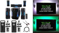 Rockville Bluetooth Home Theater Karaoke Machine System w/8" Subwoofer + LED'S