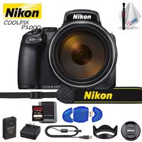 Nikon COOLPIX P1000 Digital Camera (International Model) Includes Memory Card Kit and Cleaning Kit