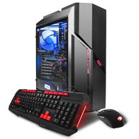 iBUYPOWER Gaming Desktop PC AM806Wa AMD Ryzen 5 1600X 6-Core 3.6 GHz, RX 580 4GB, 8GB DDR4 RAM, 2TB HDD, 120GB SSD, WiFi, VR Ready, DVDRW, Win 10