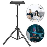 Neewer Deluxe 36.2-51.2 inches/92-130 centimeters Adjustable and Collapsible Heavy-Duty Laptop Stand with Solid Tripod Base and Non-slip Rubber Caps, Black
