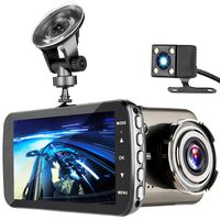 Dash Cam, TEMEISI 1080P Full HD Dual Dash Cam Front and Rear, DVR Car Driving Recorder with 4.0" IPS Touch Screen Night Vision WDR G-Sensor Loop Recording Motion Detection