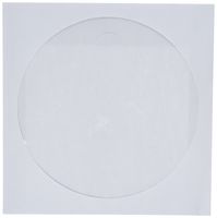 CD/DVD White Paper Sleeves with Clear Window, 250 Pack