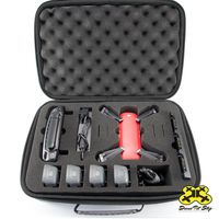 Drone Pit Stop Carrying Case for DJI Spark - Slots for Extra Battery, Charger and Transmitter. Splash-Proof | Durable | Compact | EVA Material - Carry Your Drone with Maximum Protection (Medium)