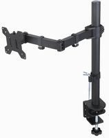 Husky Mounts Computer Monitor Stand Height Adjustable Full Motion Tilt Swivel Heavy Duty Steel Desk Mount 17" Extending Arm Bracket Compatible with Most 19 20 22 23 24 27" with VESA 100x100 and 75x75