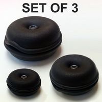 Electriduct Cable Turtle Organizer 3pc Set - Mini, Small, Large - (Black)