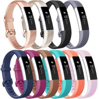 Vancle Compatible with for Fitbit Alta Bands Small Large, Sport Bands Replacement for Fitbit Alta and Fitbit Alta HR, 10 Pack (#10PCs-B, Large)