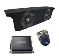 Compatible with 2007-2015 Jeep Wrangler JK Unlimited Kicker Comp C12 Dual 12" Sub Box Enclosure & CXA600.1 Amp (Renewed)
