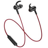 Bluetooth Headphones, TaoTronics Wireless Earbuds Sport Earphones 9 Hours 4.2 Magnetic Lightweight & Fast Pairing (cVc 6.0 Noise Cancelling Mic, Snug Silicon Earbuds, Magnetic Design) Red