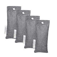 TAILERRI Bamboo Charcoal Air Purifying Bag, Odor Eliminators, Moisture Absorber, Eco Friendly Car Air Purifier, Shoes Deodorizer, Closet Freshener(4 Pack)