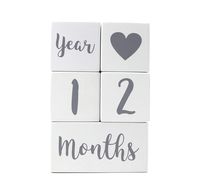 Baby Milestone Blocks | Pregnancy Baby Newborn Toddler Weekly Monthly Yearly Age | Premium Solid Wood Boys Girls Photo Props | Perfect Baby Shower Gift | Gender Neutral Keepsake for Photo Sharing